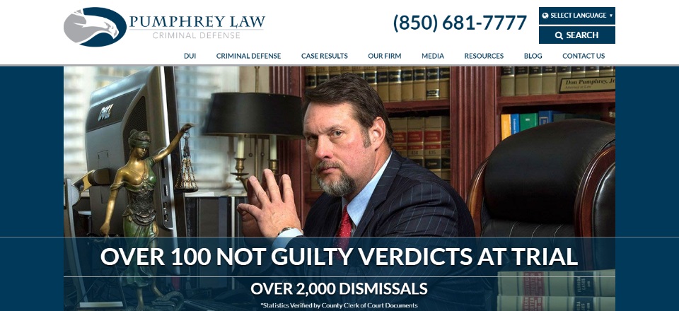 Pumphrey Law Firm Screenshot
